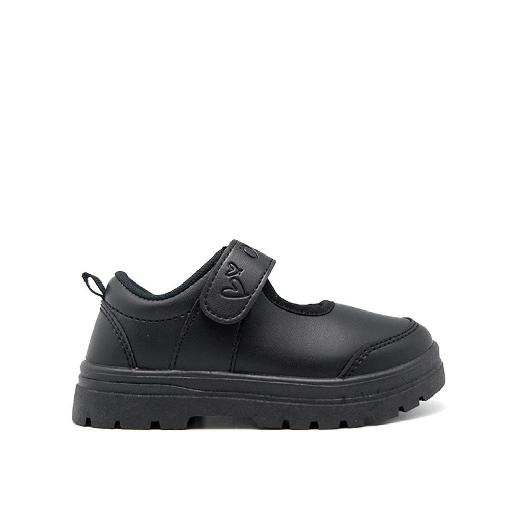 Olivia Jr Black School Shoes - OLV8001