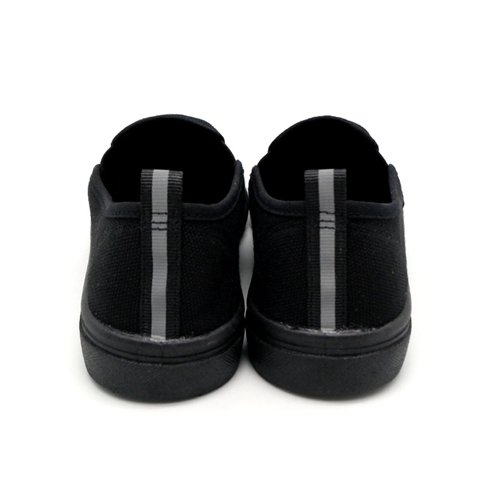 Unite Unisex Slip On Black School Shoes - UTE8008