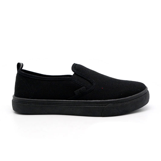 Unite Unisex Slip On Black School Shoes - UTE8008