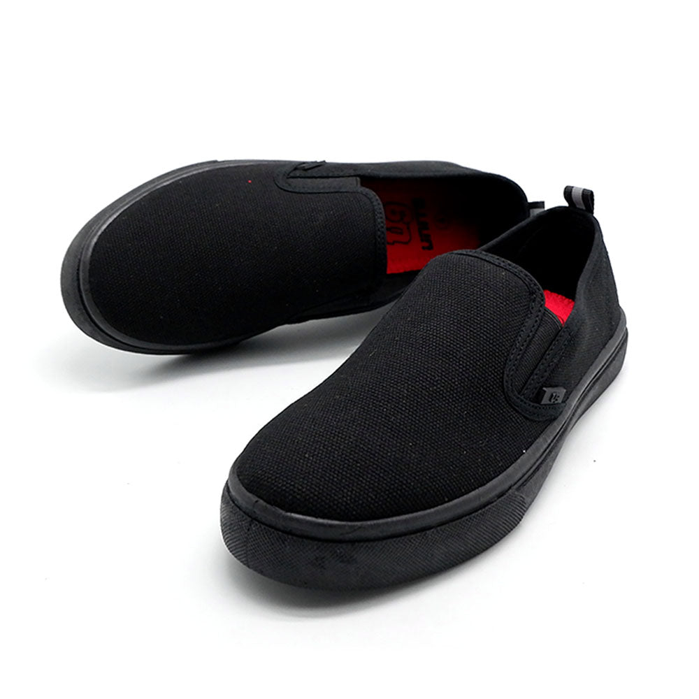 Unite Unisex Slip On Black School Shoes - UTE8008