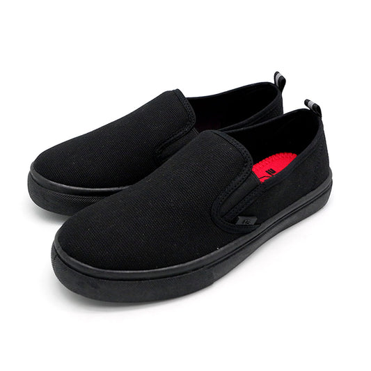 Unite Unisex Slip On Black School Shoes - UTE8008