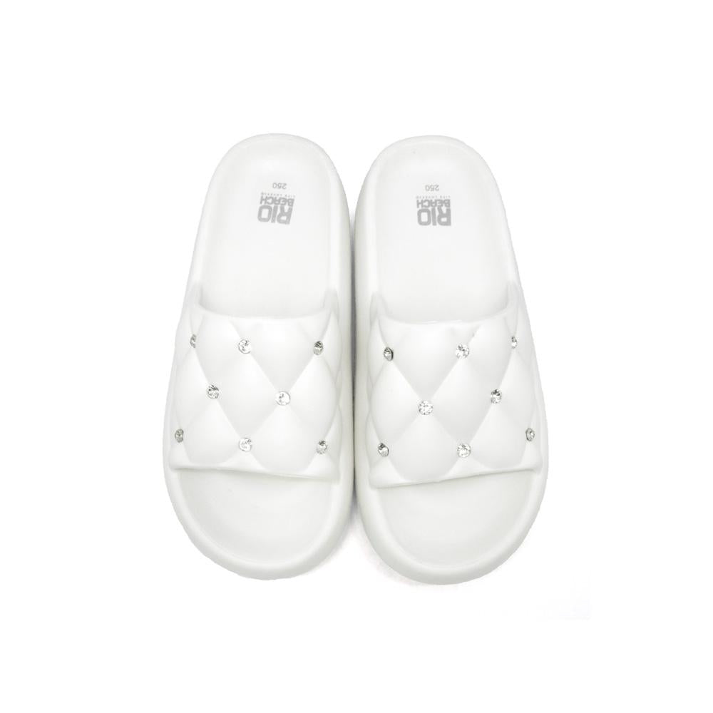 White Slides Slippers - MW2009